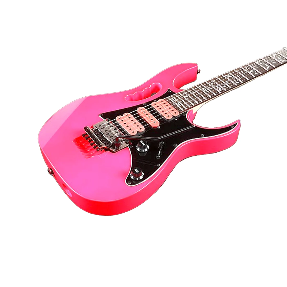 Guitarra eléctrica Steve Vai Signature Ibanez JEMJRSP-PK rosa brillante