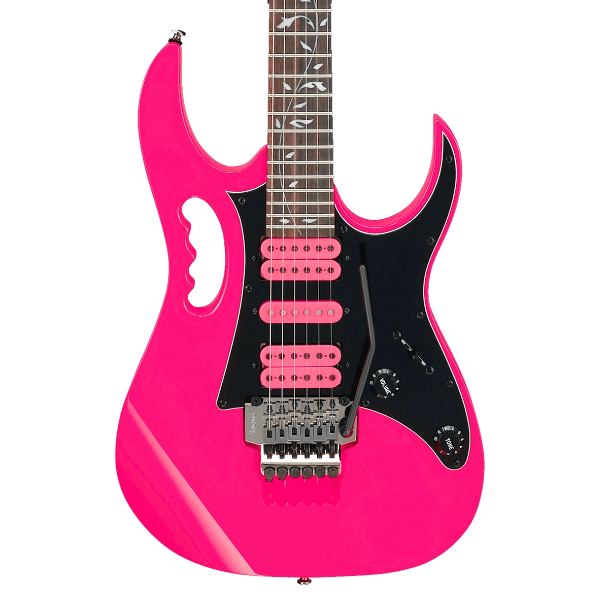 Guitarra eléctrica Steve Vai Signature Ibanez JEMJRSP-PK rosa brillante