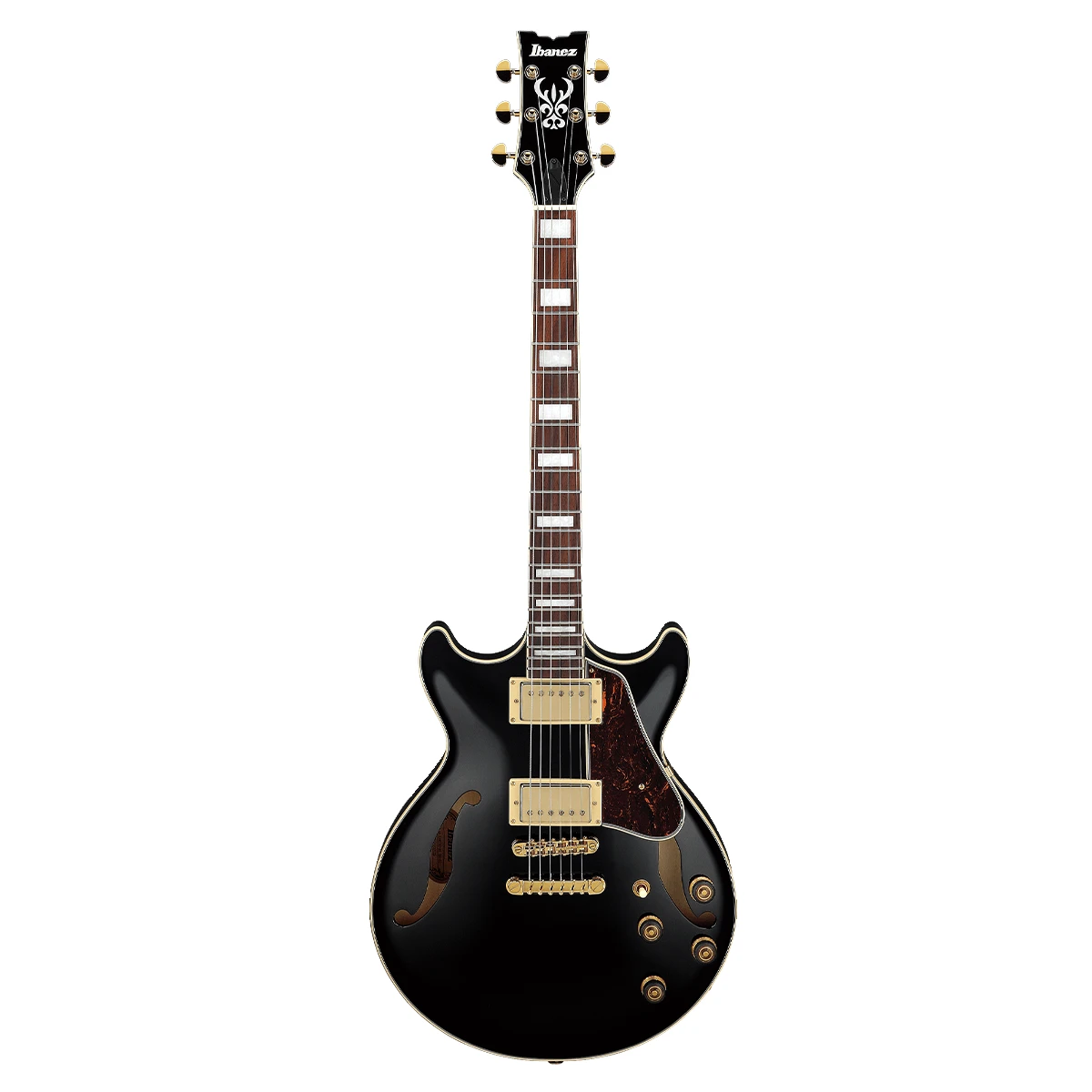 Guitarra eléctrica semihueca compacta Ibanez Artcore AM73G-BK acabado negro brillante