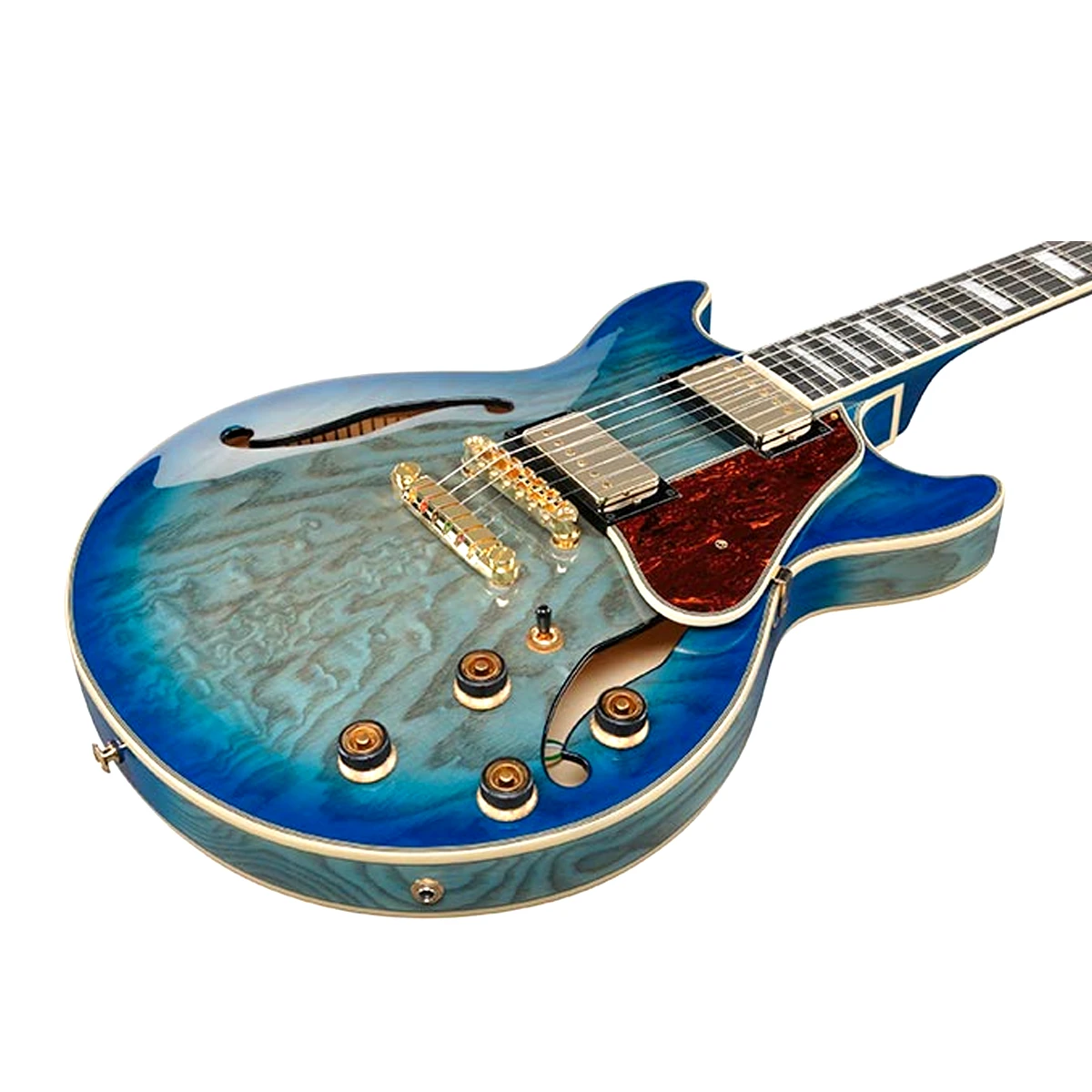 Guitarra eléctrica semihueca compacta Ibanez AM93QA