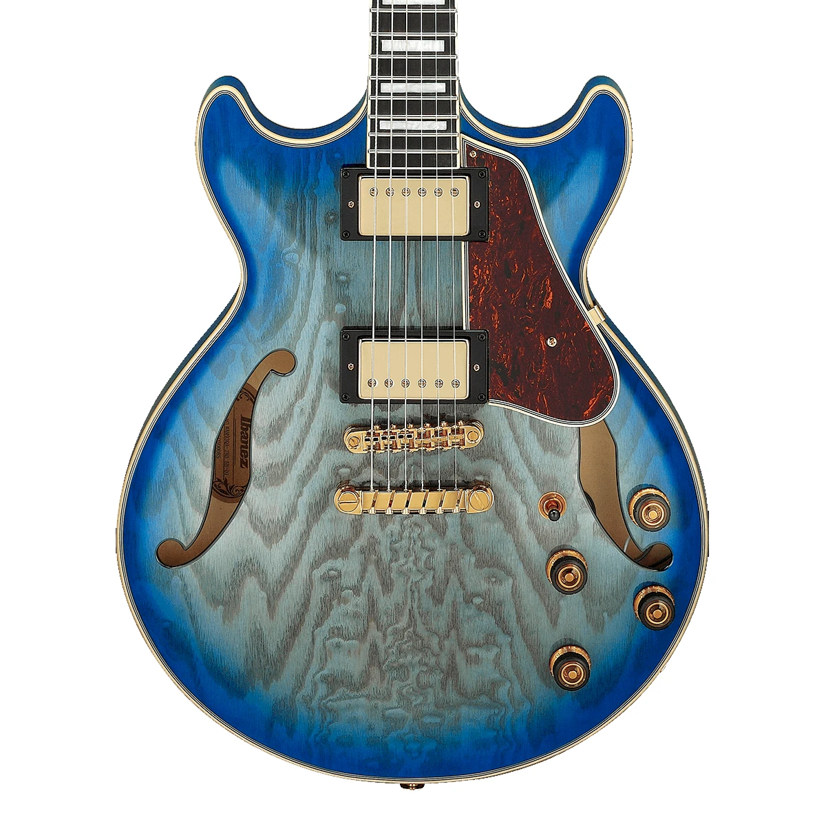 Guitarra eléctrica semihueca compacta Ibanez AM93QA