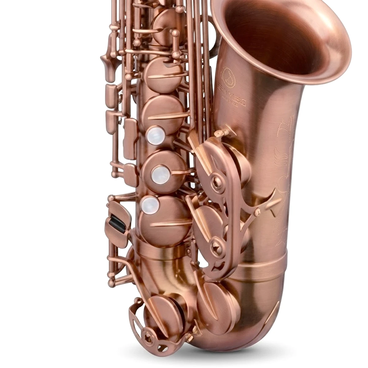 Saxofón alto de rendimiento avanzado Jupiter JAS1100BAQ en acabado rojo bruñido
