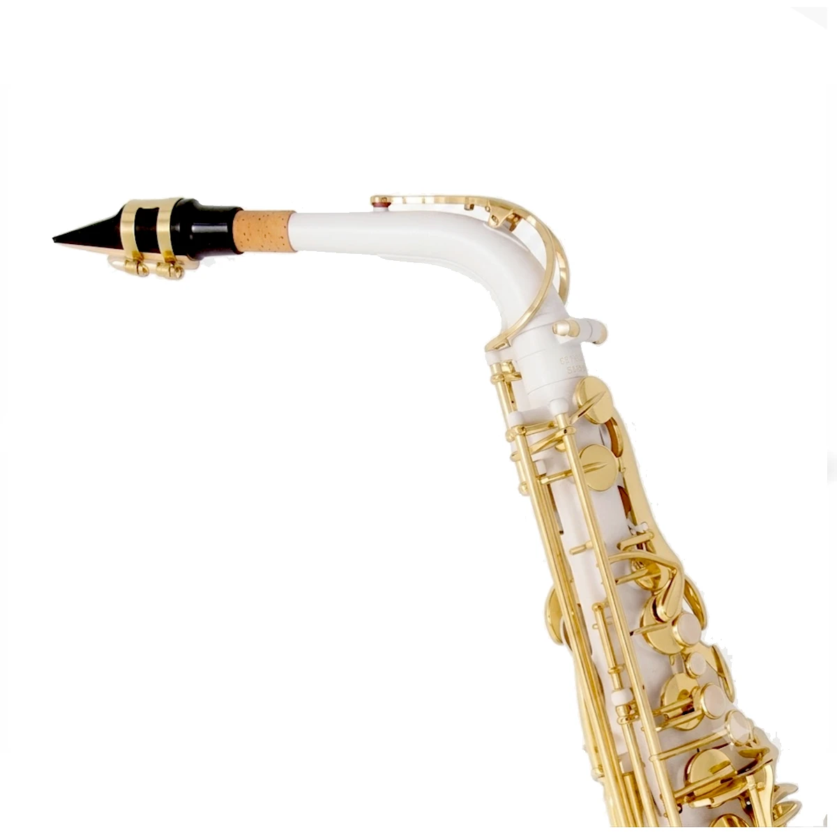 Saxofón alto en Mi bemol Silvertone SLSX022 acabado blanco