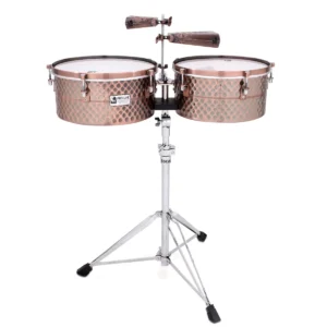 Set de timbales profesionales Toca Pro Line Series en acabado Black Copper con soporte