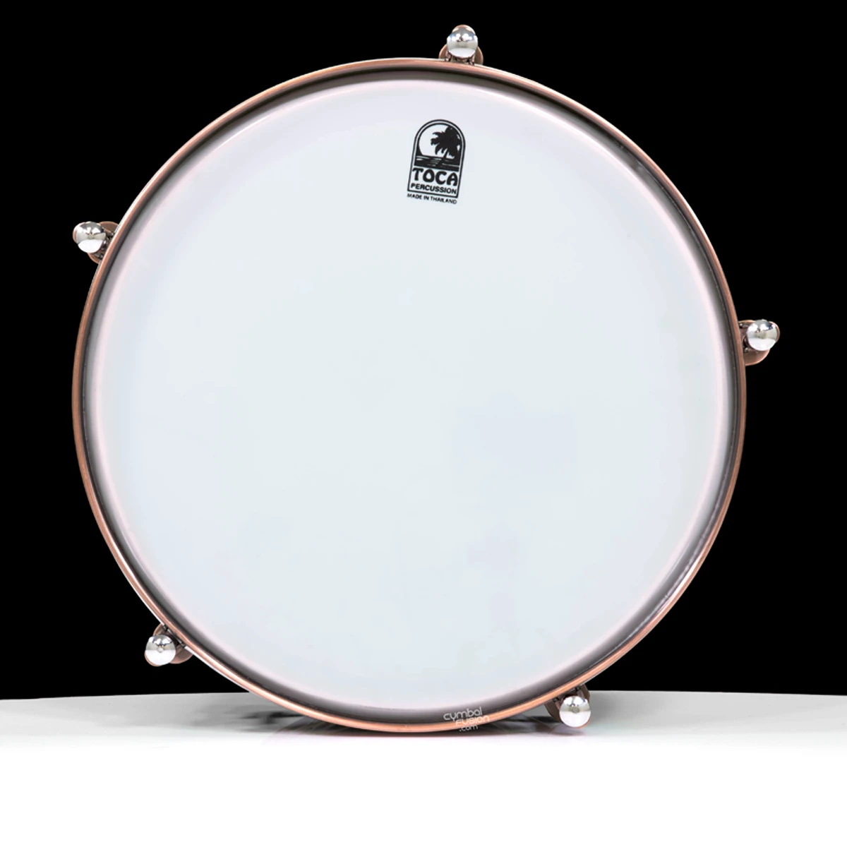 Set de timbales profesionales Toca Pro Line Series en acabado Black Copper con soporte