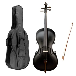 Chelo 4/4 Amadeus Cellini MC760LBKMT | Negro Mate | Incluye Funda Acolchada y Arco