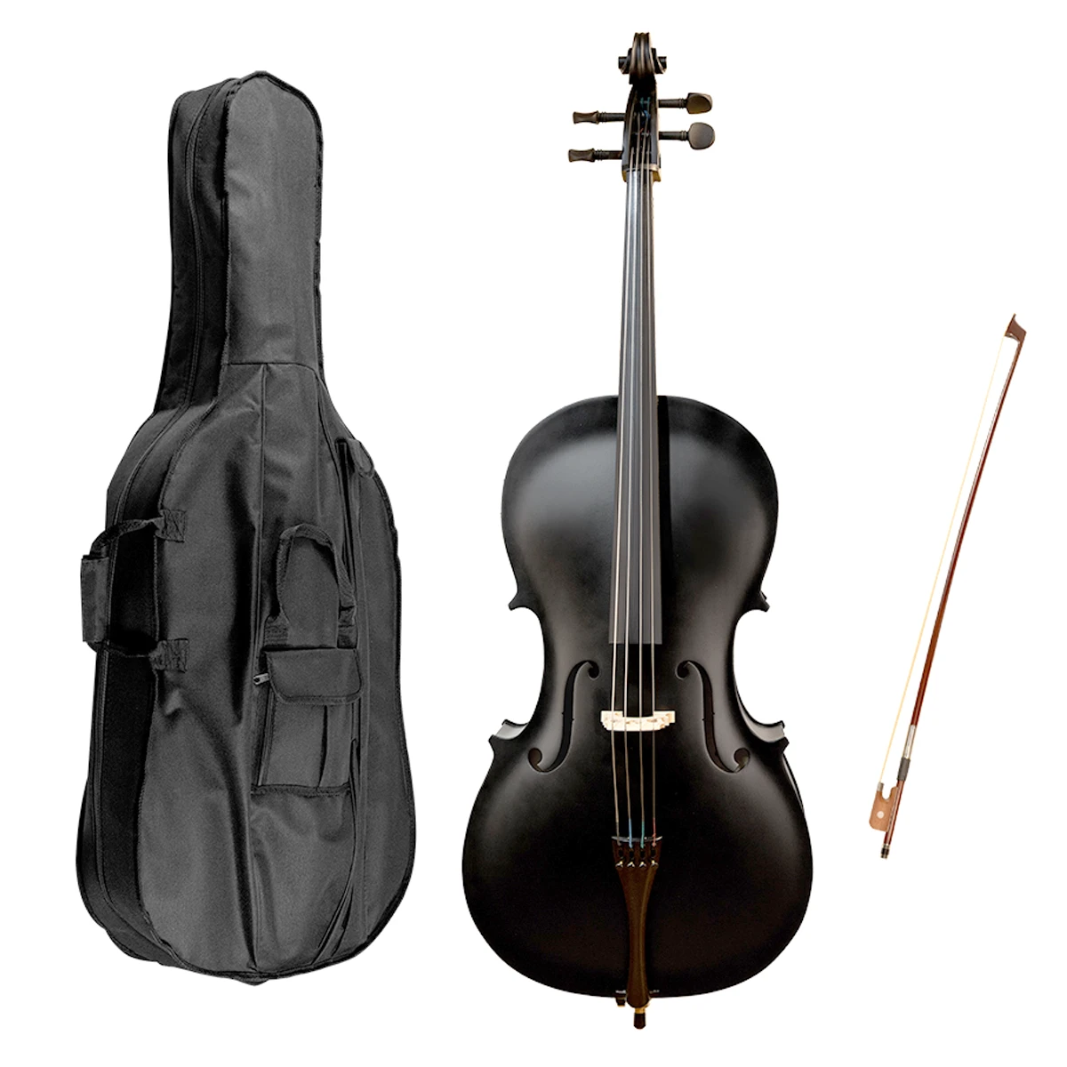 Chelo 4/4 Amadeus Cellini MC760LBKMT | Negro Mate | Incluye Funda Acolchada y Arco