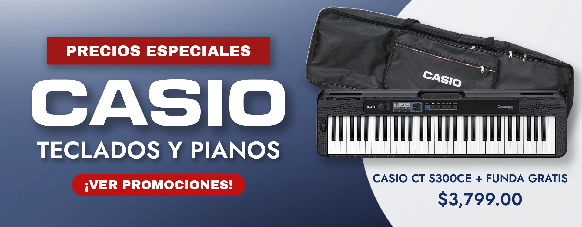 Precios bajos en teclados y pianos marca CASIO