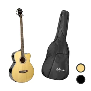 Bajo Electroacústico de 4 Cuerdas Segovia SGB10CEG | Preamplificador y Afinador Integrado | Incluye Funda