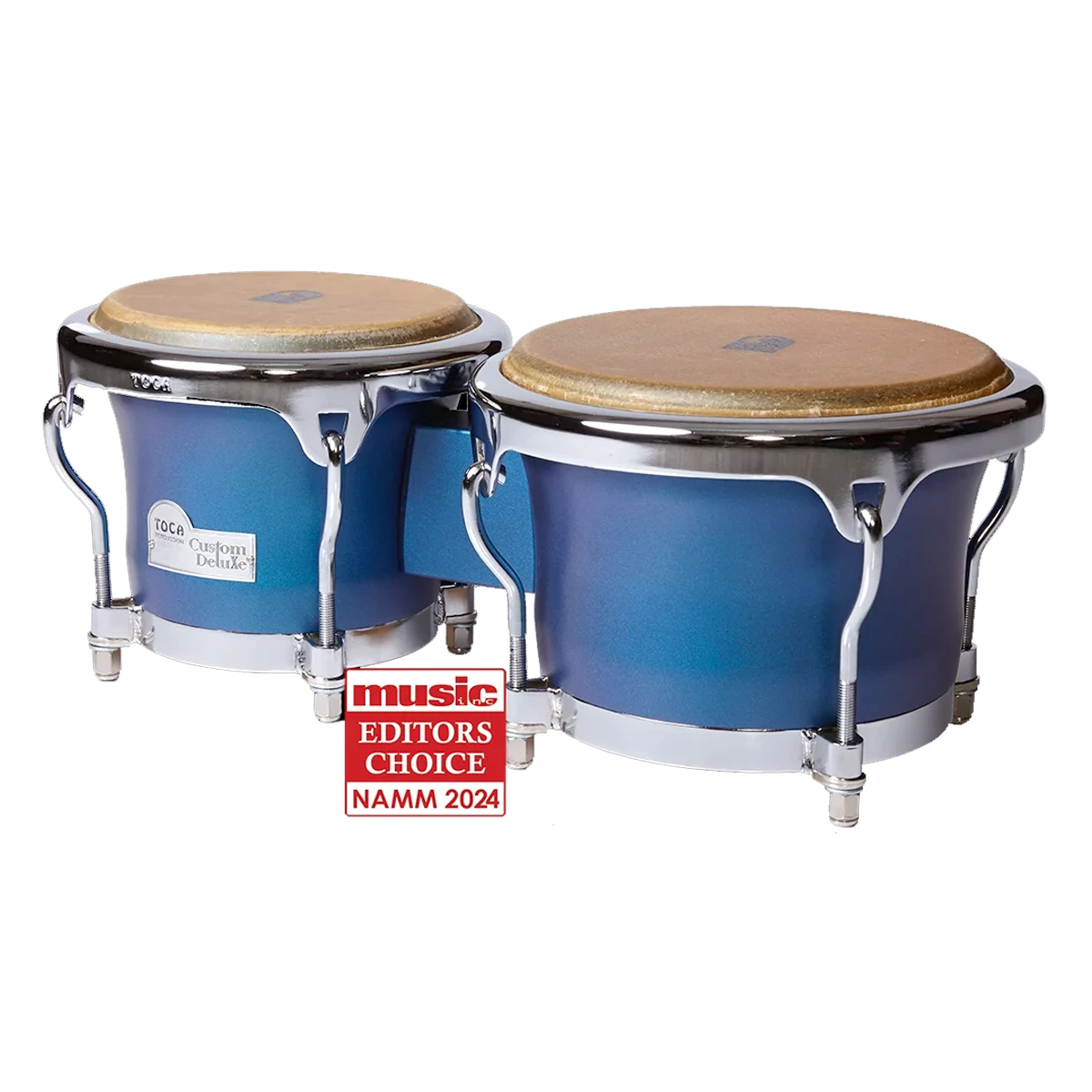 Bongos de madera de 7 y 8.5 pulgadas Toca Percussion Custom Deluxe 4600