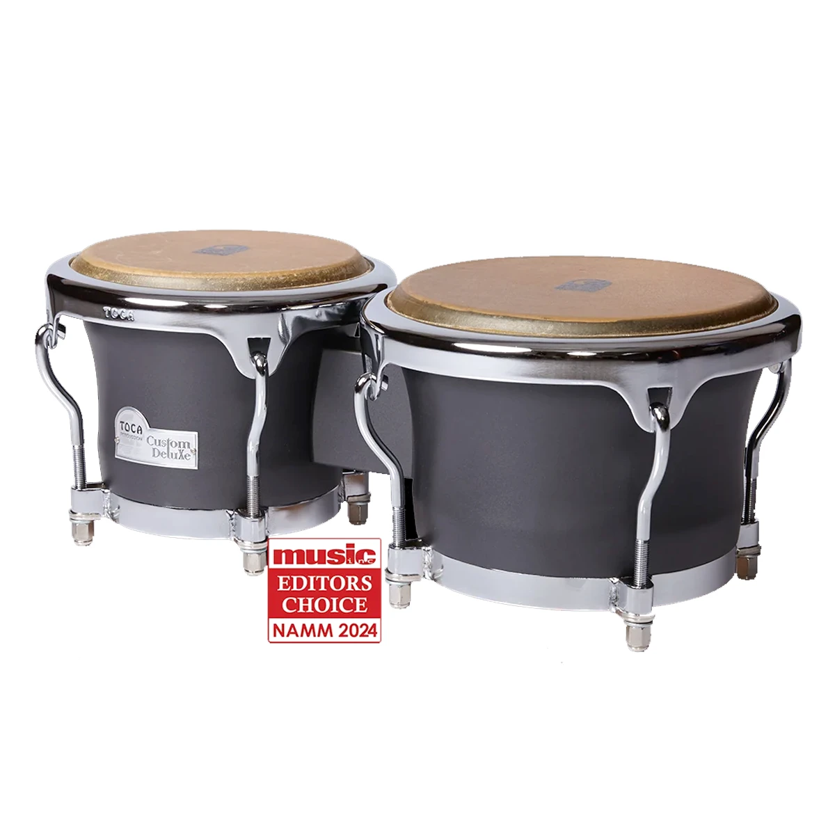 Bongos de madera de 7 y 8.5 pulgadas Toca Percussion Custom Deluxe 4600