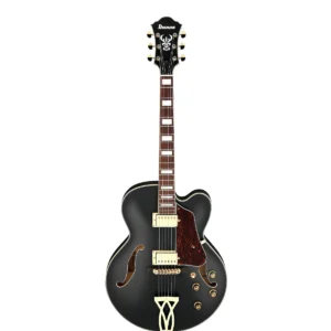 Guitarra eléctrica de cuerpo hueco Ibanez Artcore AF75G-BKF acabado Black Flat