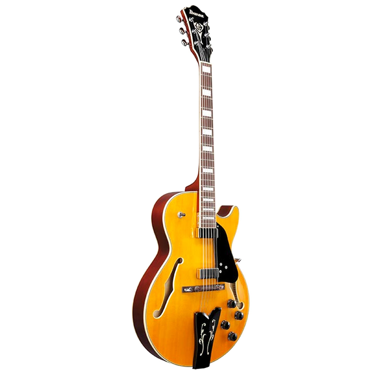 Guitarra eléctrica de cuerpo hueco Ibanez GB10EM-AA George Benson acabado Antique Amber