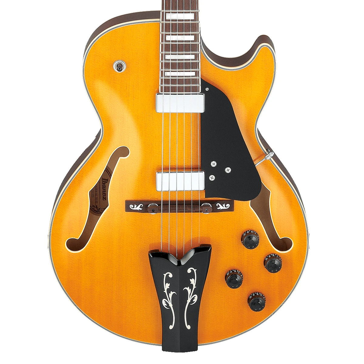 Guitarra eléctrica de cuerpo hueco Ibanez GB10EM-AA George Benson acabado Antique Amber