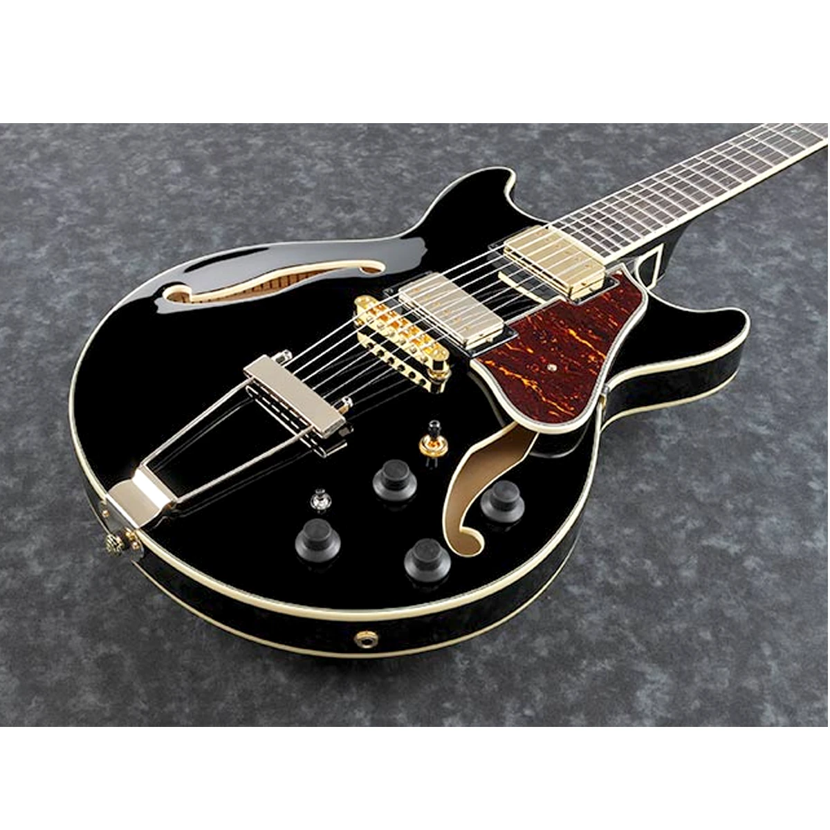 Guitarra eléctrica semihueca Ibanez Artcore Expressionist AMH90-BK acabado Black Gloss