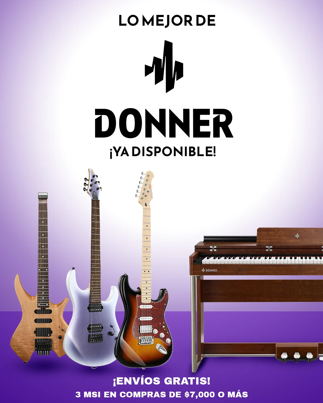 Compra instrumentos de la marca Donner a precios increíbles con calidad premium