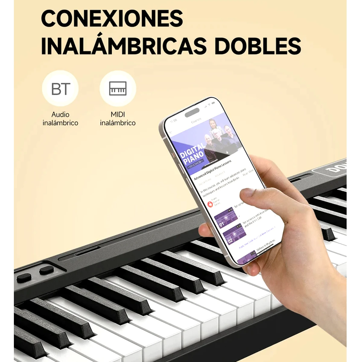 Piano digital de 88 teclas Donner DEP-10 acabado negro