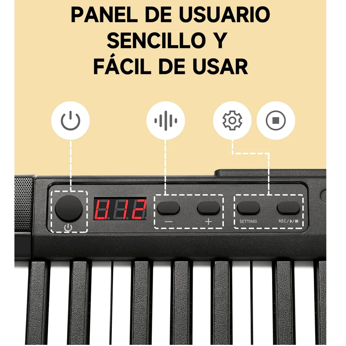 Piano digital de 88 teclas Donner DEP-10 acabado negro