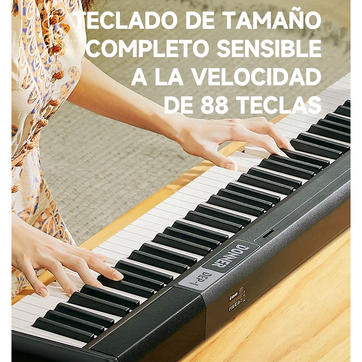 Piano digital de 88 teclas Donner DEP-10 acabado negro