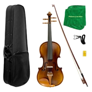 Violín 4/4 Amadeus Cellini MV015B | Madera Sólida | Arce Flameado y Accesorios de Boxwood | Estuche, Arco y Brea