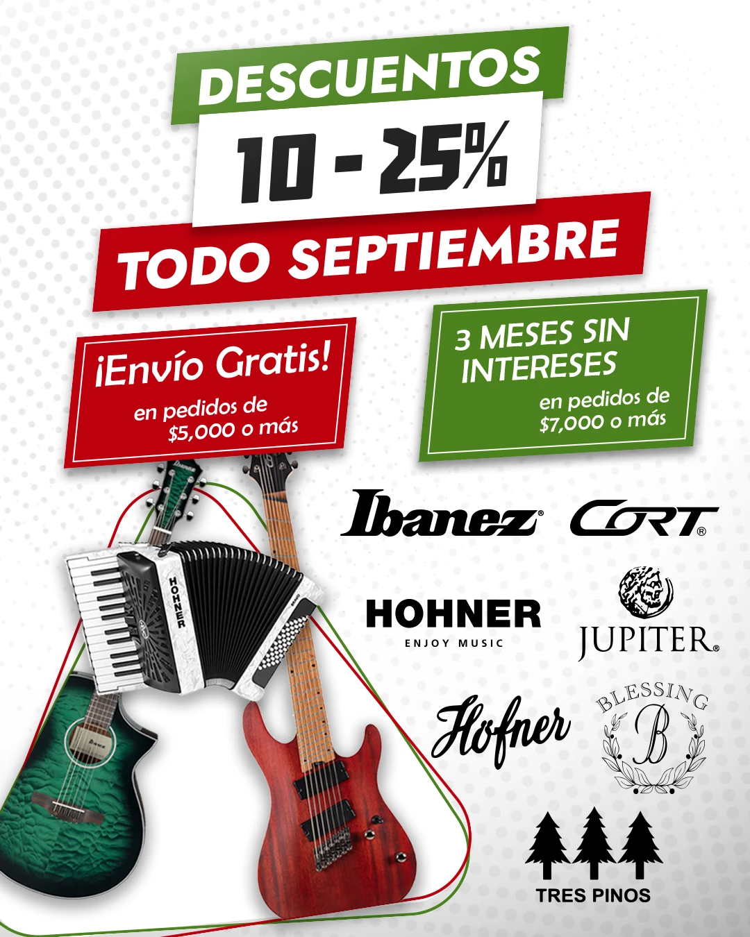 Instrumentos Musicales Con Descuento Mes Patrio Septiembre Servimusic