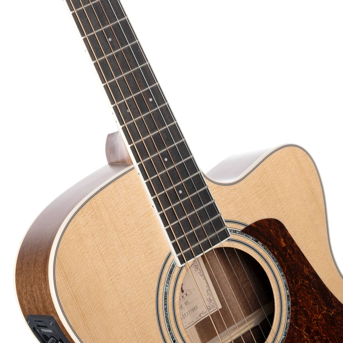 Guitarra electroacústica Cort L710F-NS vista frontal completa en acabado natural