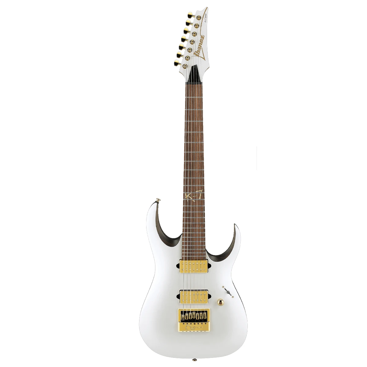 Guitarra eléctrica de 7 cuerdas Ibanez K7YANG White Korn Brian Head Welch Signature