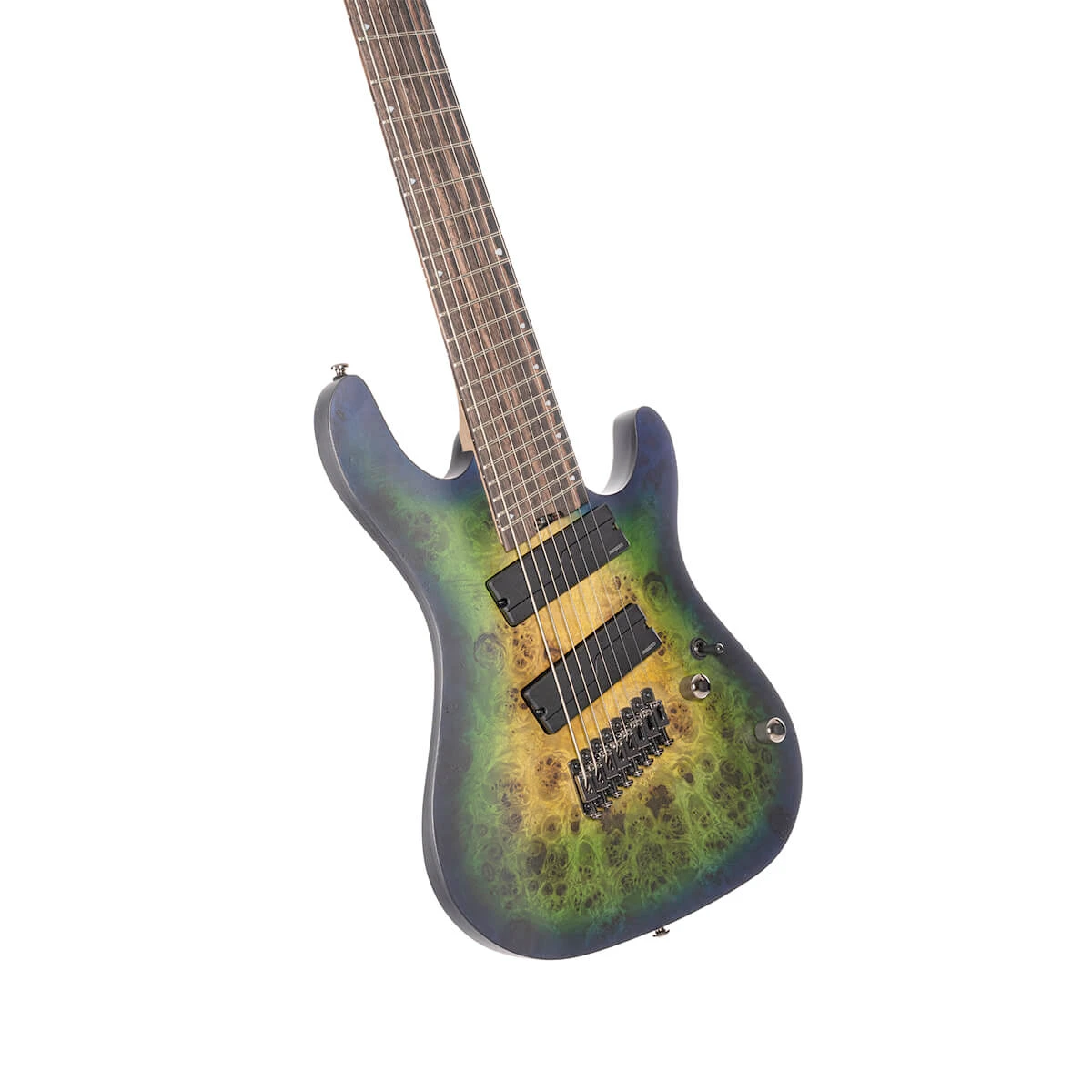 Guitarra eléctrica de 8 cuerdas Cort KX508 Multi Scale II Mariana Blue Burst