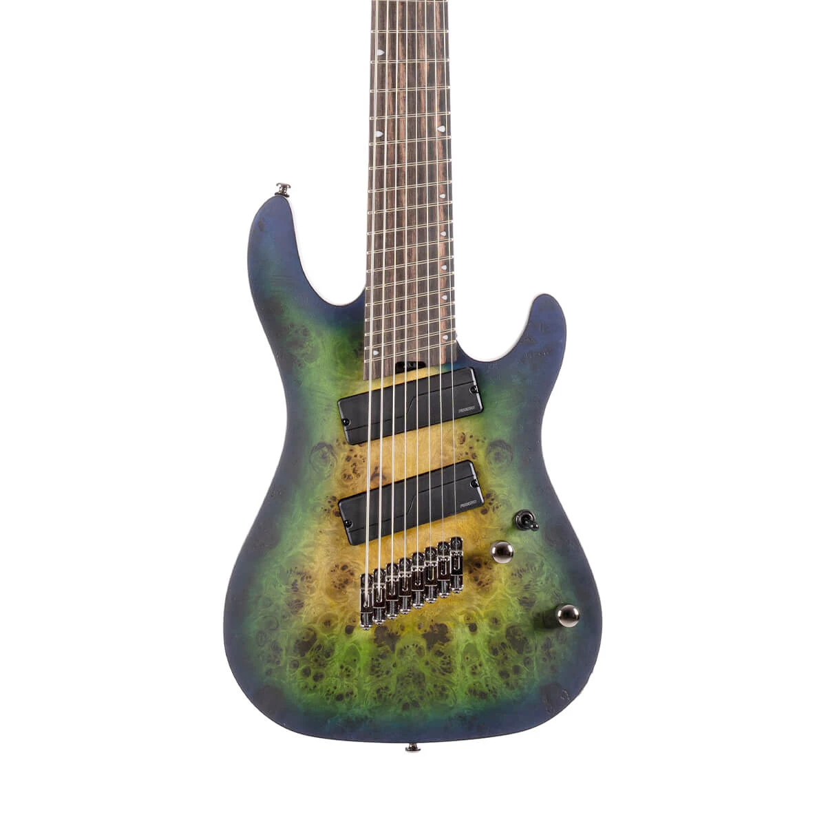 Guitarra eléctrica de 8 cuerdas Cort KX508 Multi Scale II Mariana Blue Burst