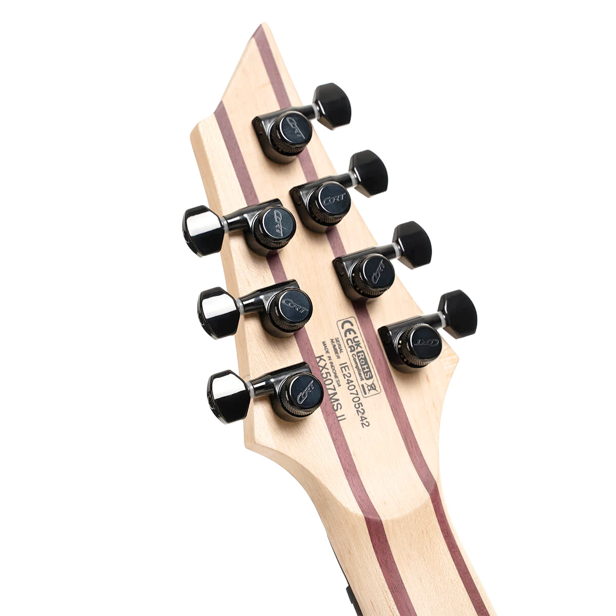 Guitarra eléctrica de 7 cuerdas multiescala Cort KX507MS NBB