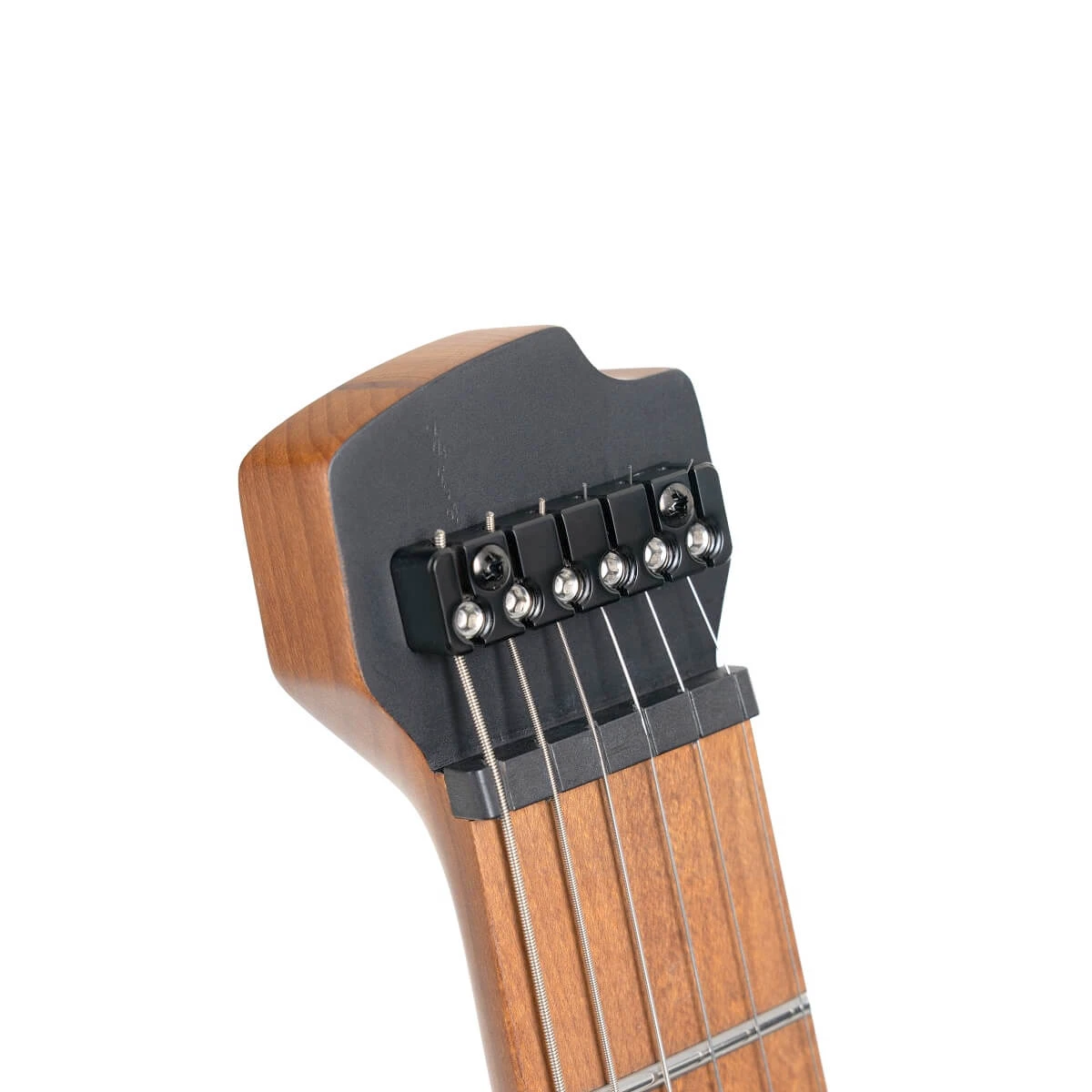 Guitarra eléctrica headless Cort Space G6MS Semi Gloss Trans Black Negro Transparente