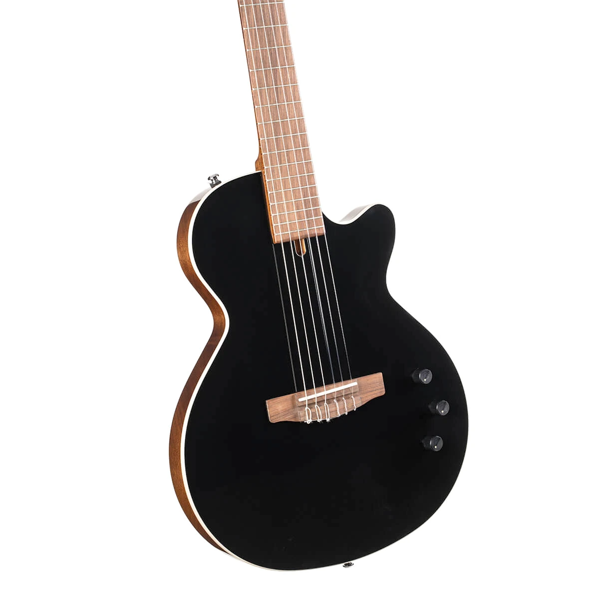 Guitarra electroacústica de cuerdas de nylon Cort Sunset Nylectric II Negra