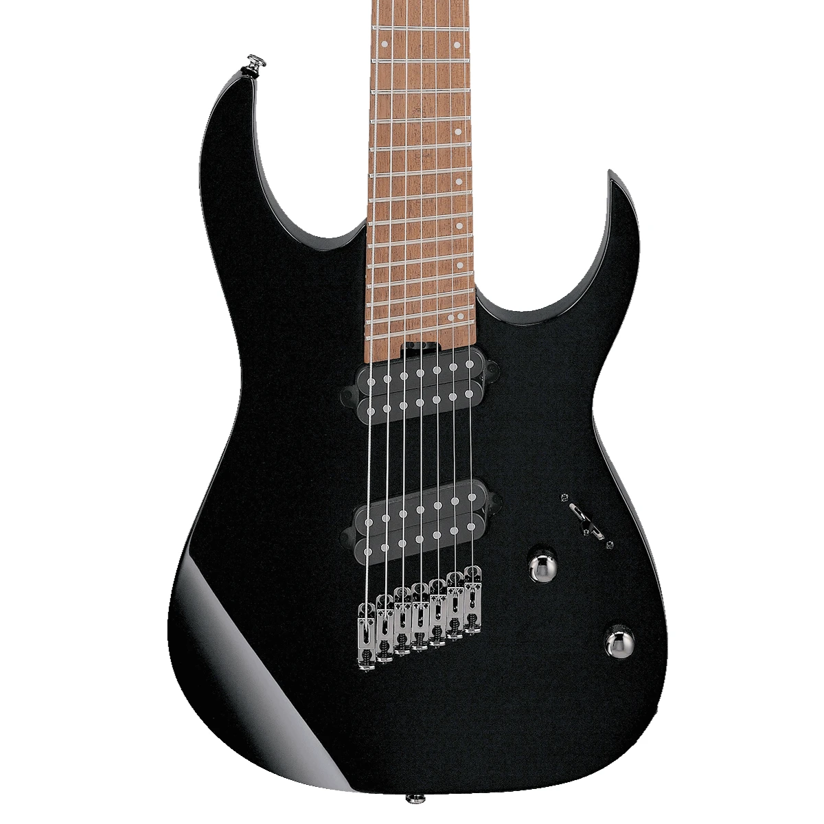 Guitarra eléctrica de 7 cuerdas multiescala Ibanez RGMS7-BK